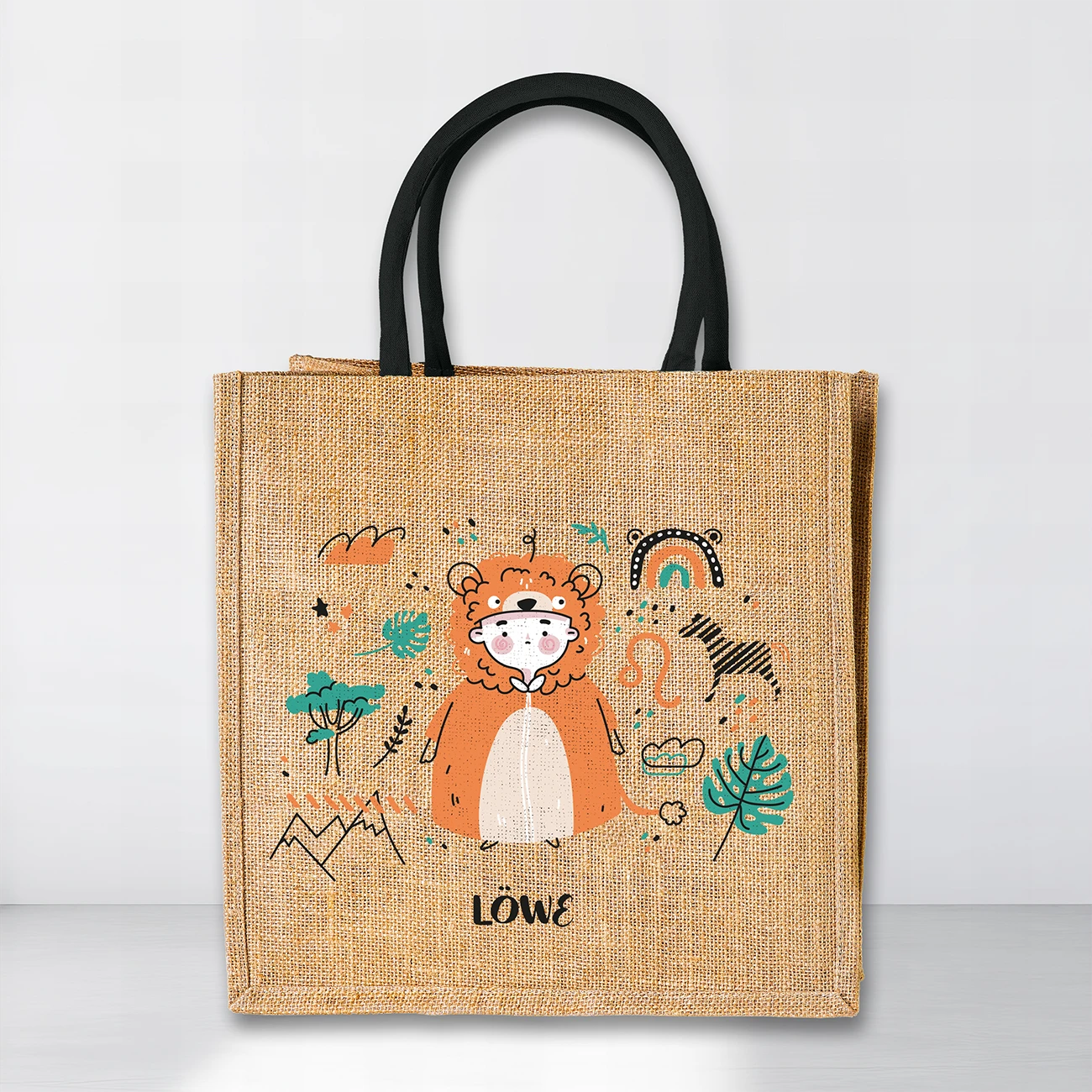 Jutetasche mit Sternzeichen-Motiv
