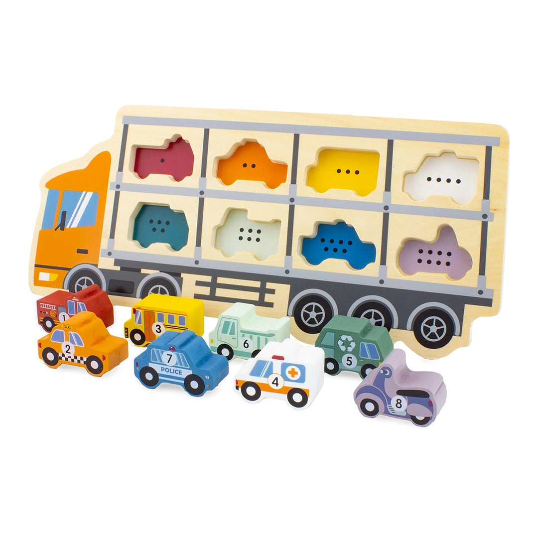 Puzzle LKW mit Autotransport