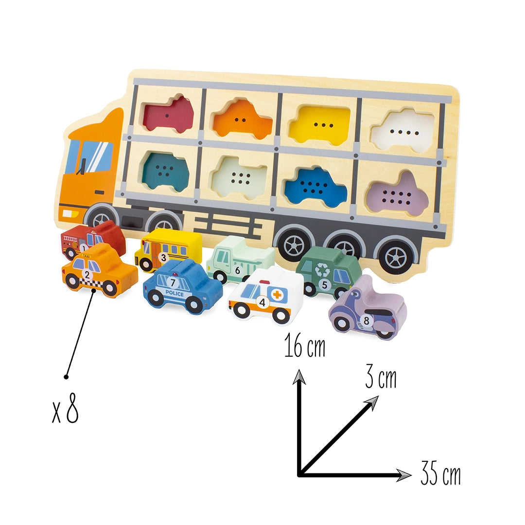 Puzzle LKW mit Autotransport