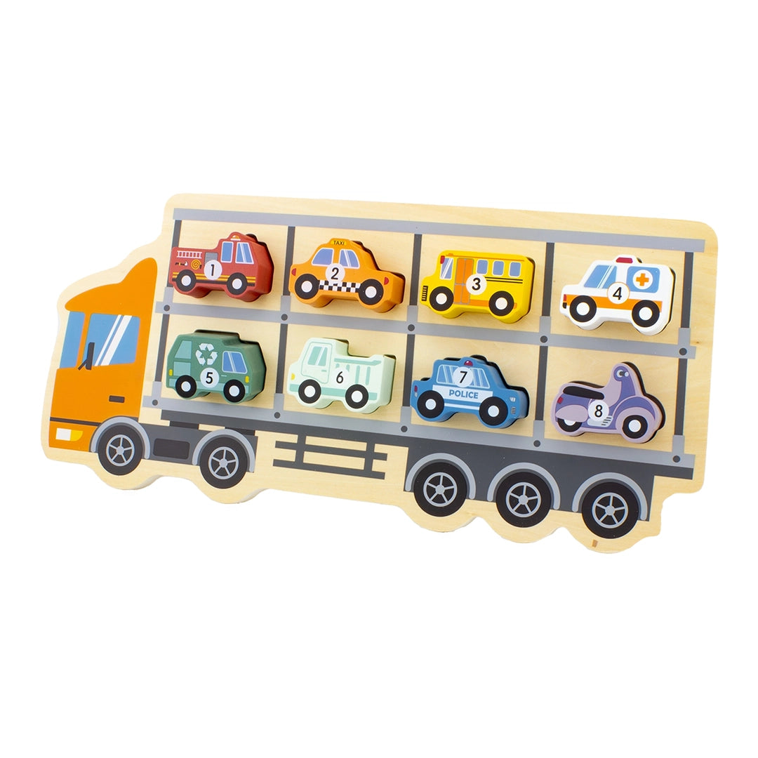 Puzzle LKW mit Autotransport