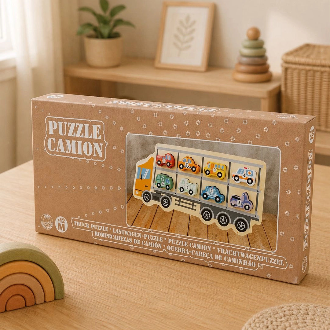 Puzzle LKW mit Autotransport