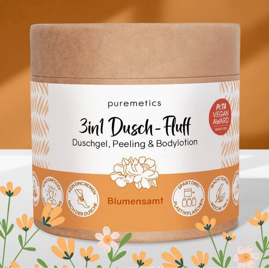 Puremetics 3 in 1 Dusch - Fluff „Blumensamt“ | 250g